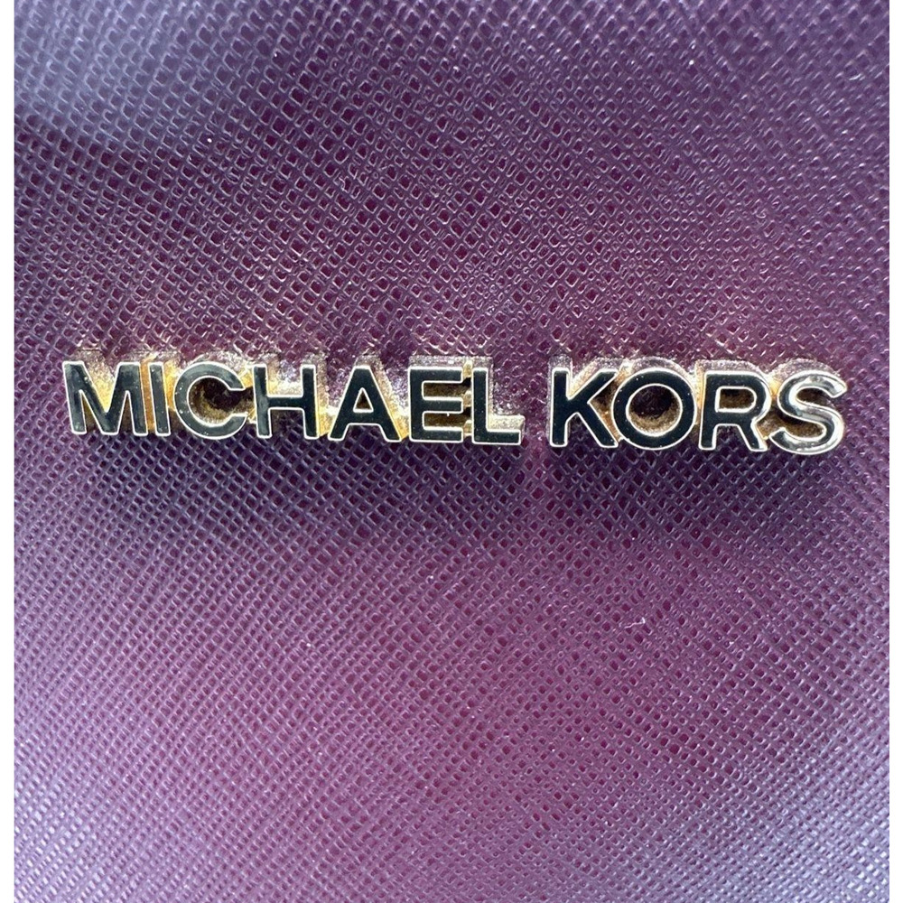 Michael Kors Jet Set Large Saffiano Burgundy Shoulder Bag - Picture 5 of 11